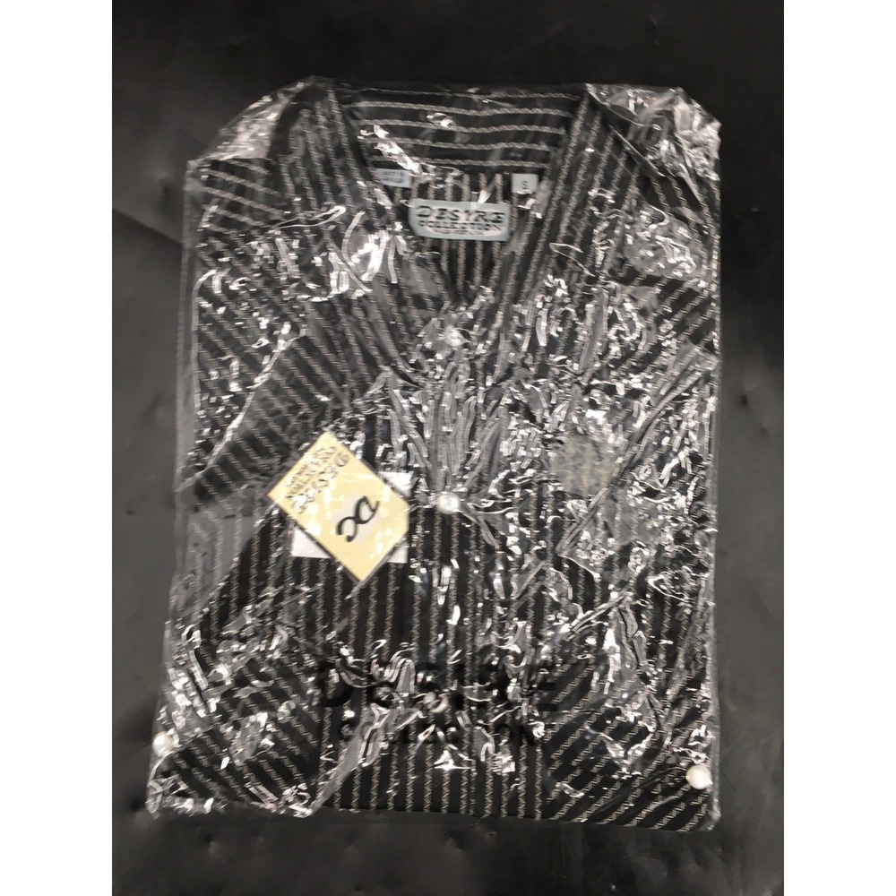 DC Desire Collection Plaid Western Stripe Snap Shirt Mens Size S Long Sleeve NWT